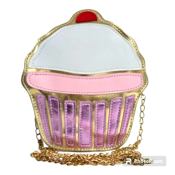 Cup Cake Faux Leather Crossbody Bag - Picture 1 of 8
